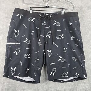 Dixxon Flannel Co‎ Board Shorts Mens 40 Black 10" Inseam Beach Surf Swim Trunks